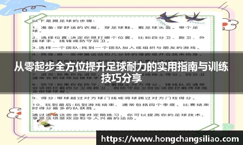 从零起步全方位提升足球耐力的实用指南与训练技巧分享